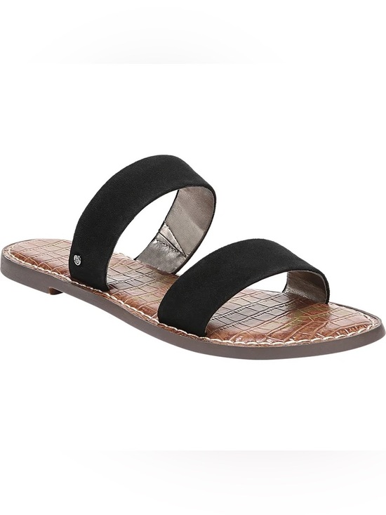 Sam Edelman Shoes - Sam Edelman GALA Black Suede Double Strap Sandals Size 8.5